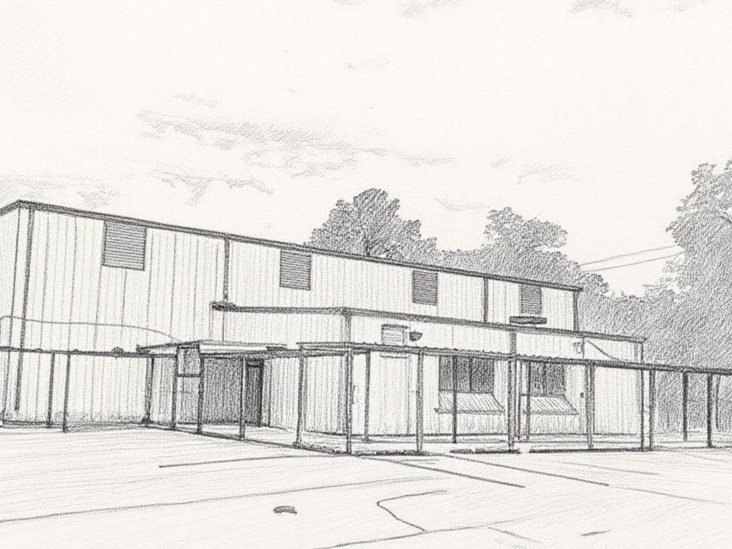 1976 Splendora Gym-sketched (1)